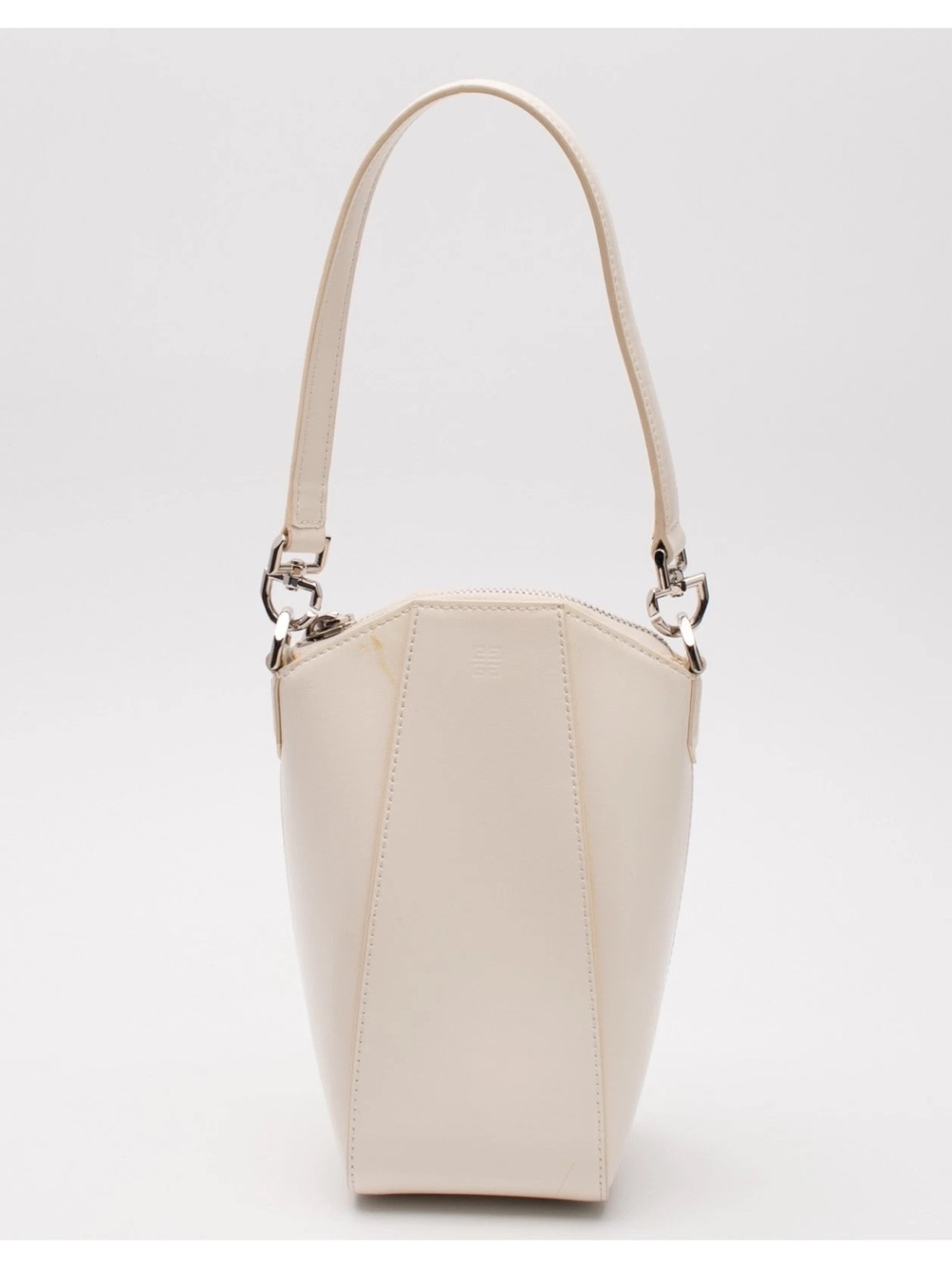 Givenchy Antigona Mini Xbody Bucket Bag Ivory Calfskin Silver Hardware Italy - Picture 2 of 9